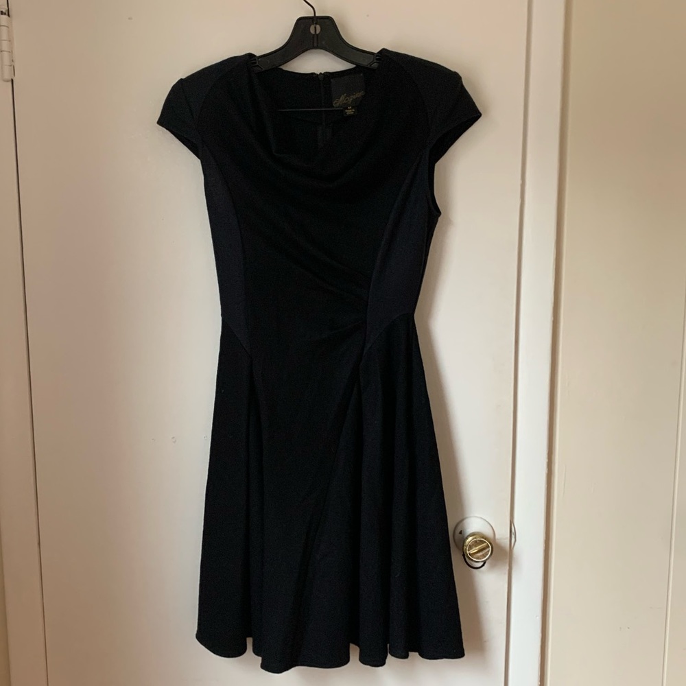 McGinn Wool Navy/Black Skater Dress
